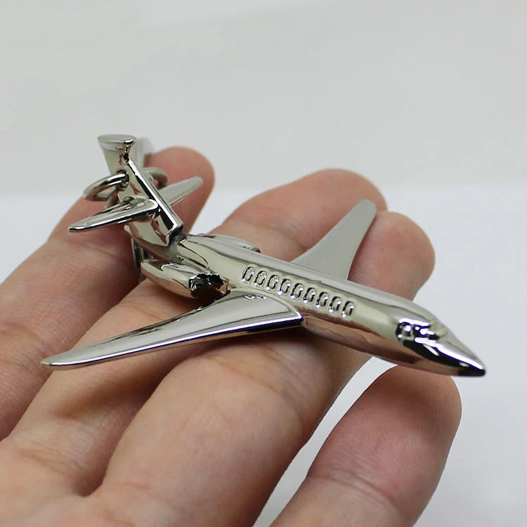 Wholesale Promotional Metal 3D Aircraft Model Holder Sublimation Airplane Keychain De Avion