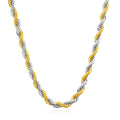 Mens Gold Filled Jewelry Hiphop Twist Necklace Stainless Steel Chain Bulk Sale Necklace