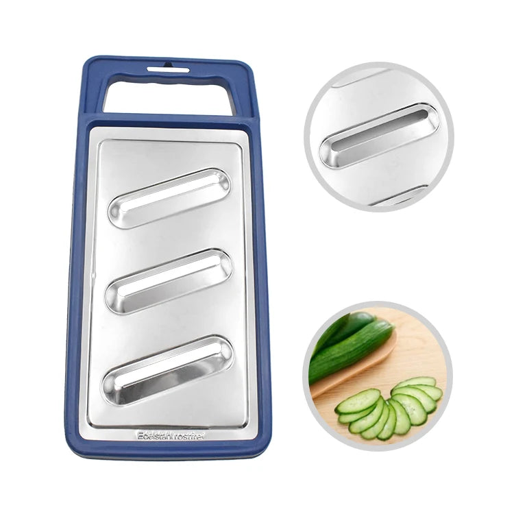 Kitchen Accessories Stainless Steel Flat Grater Handheld Cheese/Cucumber Slicer Household for Vegetable Prep Utensil