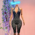 2026 New Summer Sexy Lace Low Cut Backless Knitted Bodycon Elegant Deep V Neck One Piece Romper Jumpsuit Women Tights for Women