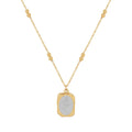 Luxury 18K Gold Plated Titanium Steel Magic Mirror Rose Pendant Necklace Ladies Clavicle Chain Fashion Jewelry Gift
