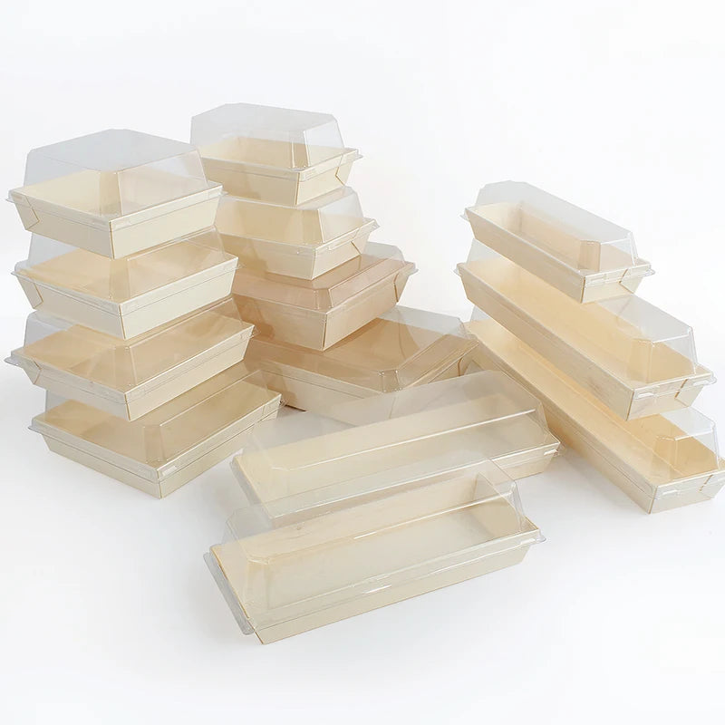 Food Grade Fast Food Packaging Box Fried Pot Rice Wooden Packaging Box