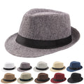 Retro Men Top Jazz Felt Wide Brim Hat Winter Summer Bowler Hats Cap Outdoor