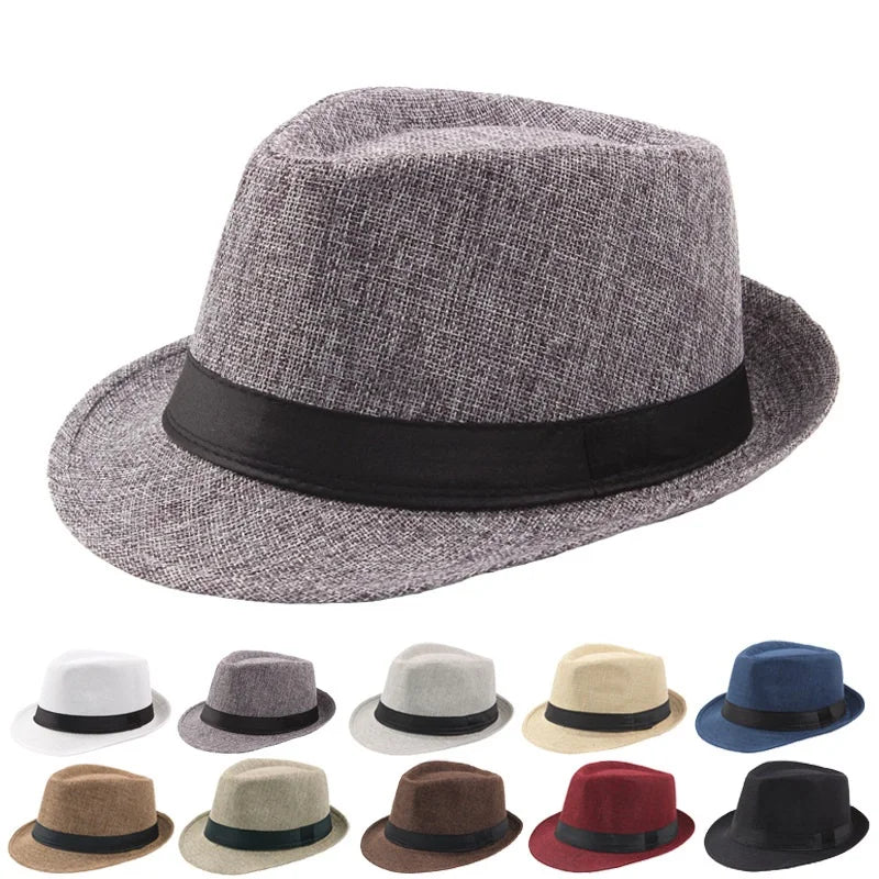 Retro Men Top Jazz Felt Wide Brim Hat Winter Summer Bowler Hats Cap Outdoor