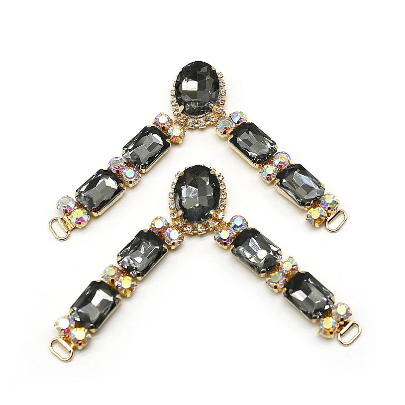 V Shape Ladies Slipper Sandal Accessories Rhinestone Shoes Ornament Sew on Rhinestone Shoe Chain Wholesale