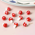Multicolor Colorful Cartoon Glass Mushroom Beads Strands Cute Dot Mushroom Loose Beads Accessory for DIY Jewelry Making