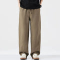 Men's Pants Formal Commuter Pants Casual Straight-Leg 100% Linen Drawstring Wide-Leg Trousers OEM Manufacturing