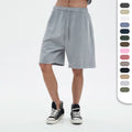 100 Cotton Shorts with Custom Logo Unisex Summer Heavyweight 430GSM Sweat Short Pants Breathable Knitted Shorts