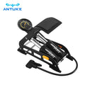 Portable Double Pipe Pedal Inflator for Bicycle Automobile High-Pressure 160psi Floor Pump Aluminium Steel Plastic Schrader