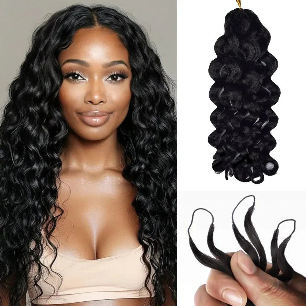 Lightweight 100% Human Crochet Hair Pre Loop Italian Curly Virgin Braiding Hair Vendor Natural Blend Feather Hair Extensions