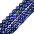 Natural Lapis Lazuli Round Beads for Jewelry Making DIY Loose Energy Healing Power Gemstone Crystal 3/4/6/8/10/12/14MM Wholesale