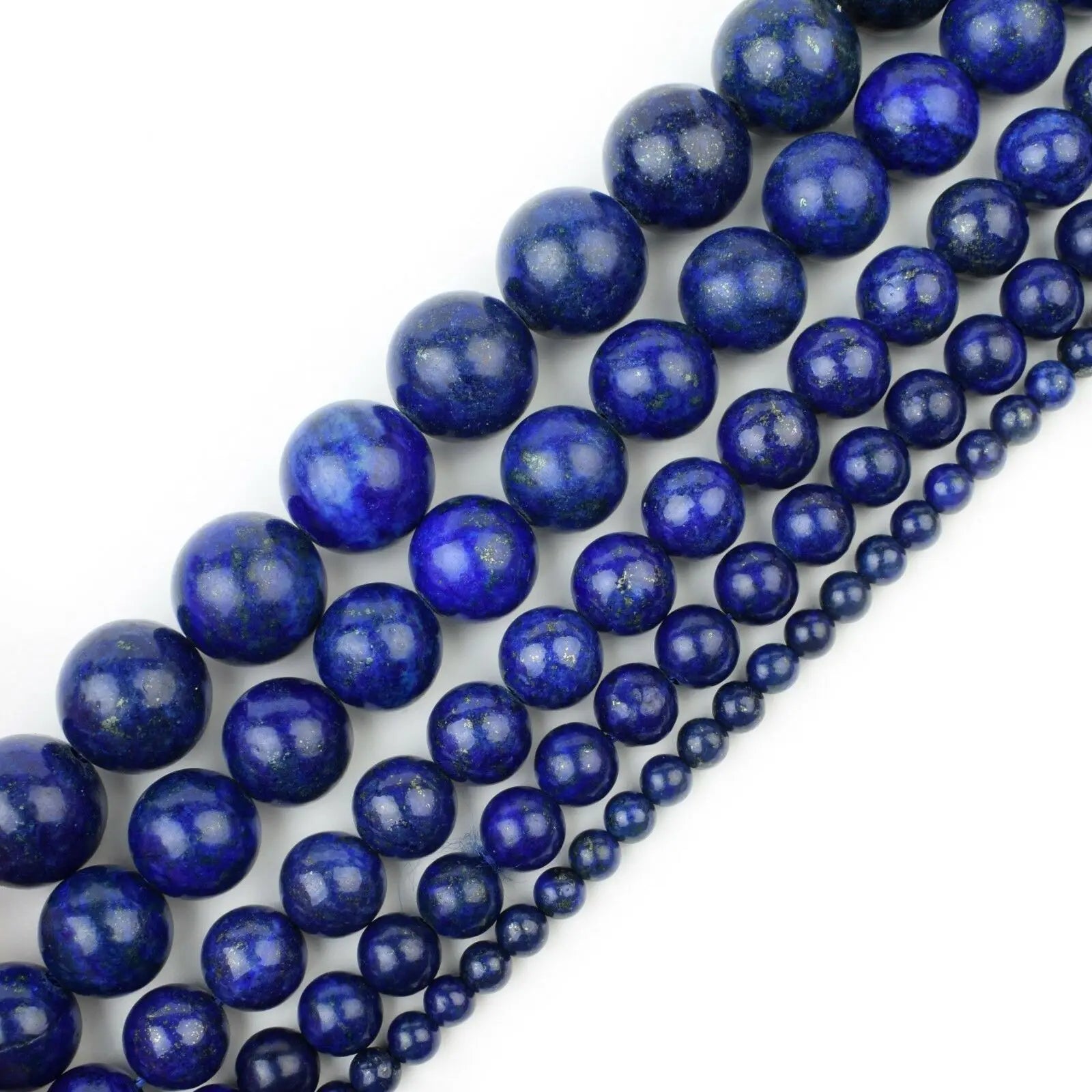 Natural Lapis Lazuli Round Beads for Jewelry Making DIY Loose Energy Healing Power Gemstone Crystal 3/4/6/8/10/12/14MM Wholesale
