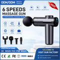 Mini Massage Gun Percussion Deep Tissues Muscle Massager Gun with 6 Speeds Portable Electric Handheld Body Massager