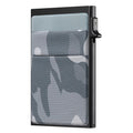 Automatic -Up RFID Protected Aluminum Alloy Travel Card Holder with Slim Front Pocket for Business Cards Cash Wallet Gifts