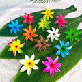 New Arrival Popular Mixed Colors Floral Hair Pick Foma Plumeria Hair Accessory Bridal Hair Hawaiian Party Graduation Artificial