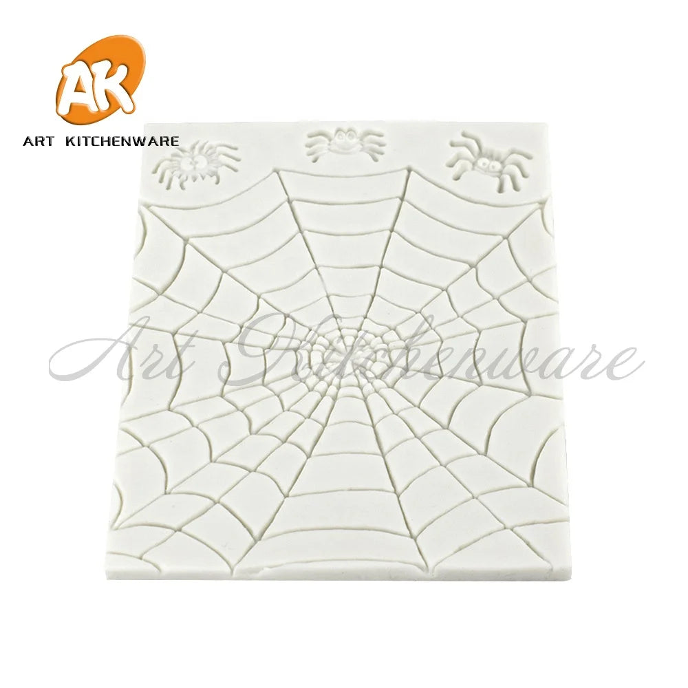 AK Hot Sales Spider Web Mold Silicone Cake Decorating Molds Fondant Silicon Kitchen Mould