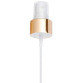 18/410 20/410 24-410 28/410 Polypropylene Plastic White Fine Mist Sprayer with Gold Chrome Silver Metal Skirt with clear PP Hood