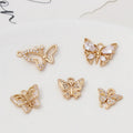 Hot Sale Butterfly Charms Diy Earring Necklace Bracelet Brass Micro Pave Zircon Gold Jewelry Making Findings Accessories Pendant