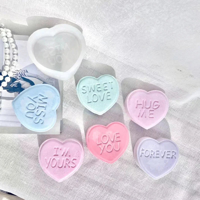 DIY Valentine's Day Series 3 Dimensional Love Letter Candle Soap Incense Candle Silicone Mold