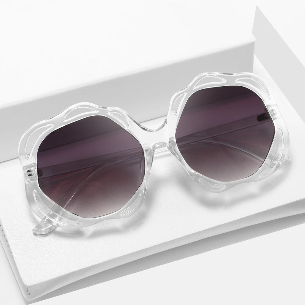 Custom Logo Vintage Colorful Sunglasses for Adults UV400 Fashionable Party Sun Glasses PC Unisex for Men Women Floral Design