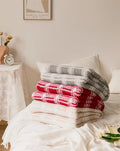 100% Microfiber Fluffy Stripe Plaid Blanket Gorgeous Home Decoration Super Cozy Soft Fluffy Knitted Sofa Bed Warm Throw Blanket