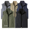 Mens Winter Vest Outerwear Warm Fleece Lined Windproof Reversible Eco-Friendly Quick Dry Softshell Sleeveless Jacket for Work