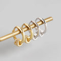 YHE0249 925 Sterling Silver Earring Gold Plated Earring Two Ways to Wear Diamond Ring Hoop Earrings Jewelry for Women MegaBDM