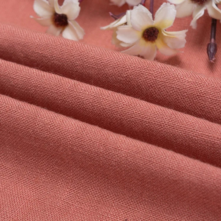 Premium Natural Texture 100% Linen Fabric 198gsm 138cm Sandwashed Plain Dyed Softness  Linen Fabric for Jackets Pants Suit Dress