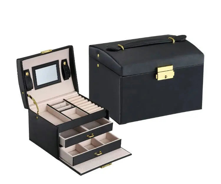 Custom Printed Large Gift Christmas Travel Ring Earrings Jewelry Boxes and Bag Organizer Storage Case Pouch Packaging  for Women
