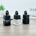 10ml Black Wood Cap Empty Classic Gradient Black Glass Bottle Hanging Air Freshener Essential Oil Perfume Car Diffuser Bottle