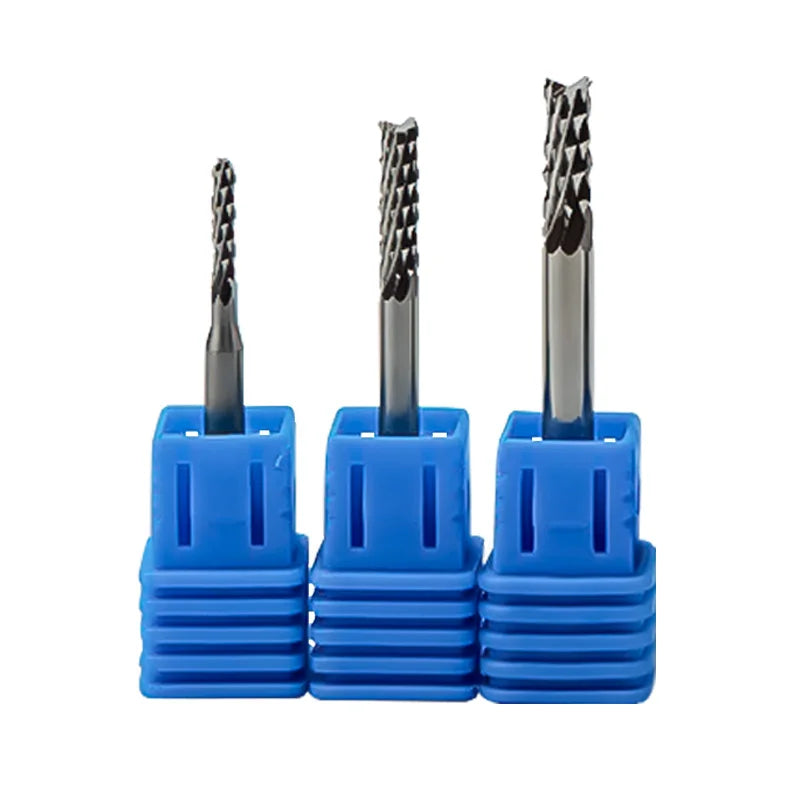 Factory Sale 3.175 Mm Solid Carbide Corn Teeth Endmill PCB Milling Cutter for Wood Processing Corn Milling Cutters