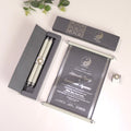 Gray Color Silver Foiling Printing Custom Scroll Wedding Invitation With Box and Buckle