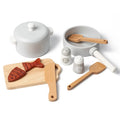 Children's Role-playing Interactive Toy Simulation Interesting Wooden Play House Cooking Game Gray Pot