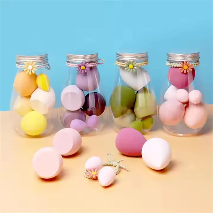 Wholesale Colorful Egg Shape Super Soft Makeup Sponge Travel Puff with Protective Packaging Box