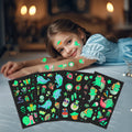 Luminous Water Transfer Printing Temporary Tattoo Stickers Dinosaur Mermaid Car Animal Shark Designs on Paper