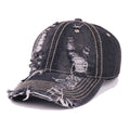 Washed Denim Distressed Baseball Cap Adjustable Cotton Dad Hat for Women Men Vintage Unstructured Low Profile Ball Caps