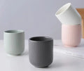 FENN 200ml Ceramic Coffee Mug No Handle Striped Design Custom Color for Home Hotels and Restaurants Back to School Gift
