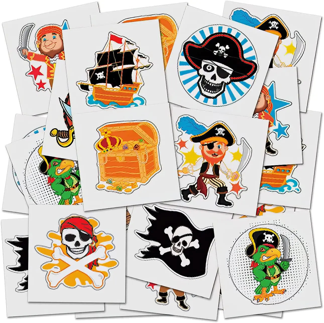 Pirate Temporary Children's Tattoos Sticker Pirate Children's Tattoos Pirate Birthday Party Tattoos