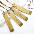 Hot-Selling Exquisite Bamboo Bookmarks Creative Laser Carved Guitar Guzheng Logo Custom Christmas Present