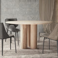 Top Solid Wood Dining Table Luxury Dining Set Unique Round Shape 4 Seater Wooden Free Sample Cheap Classic Dining Room Modern