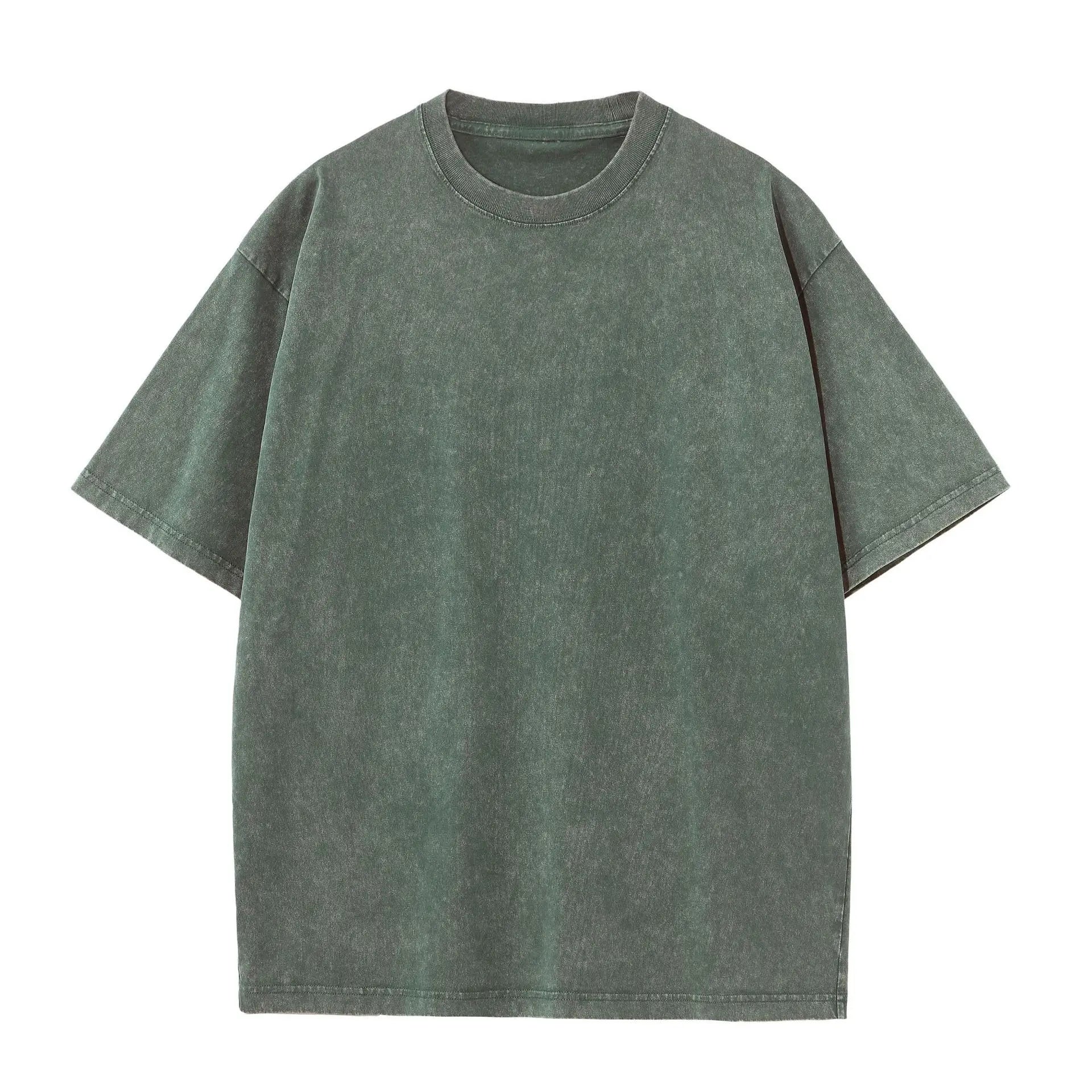 Plus Size Men's T-Shirts Hand Washed to Revive and Renew Old Clothing