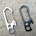 Mini Hex Wrench Stainless Steel Bottle Opener Keychain Multi-Tool Carabiner Clip Portable Openers Black/Silver Eco-Friendly