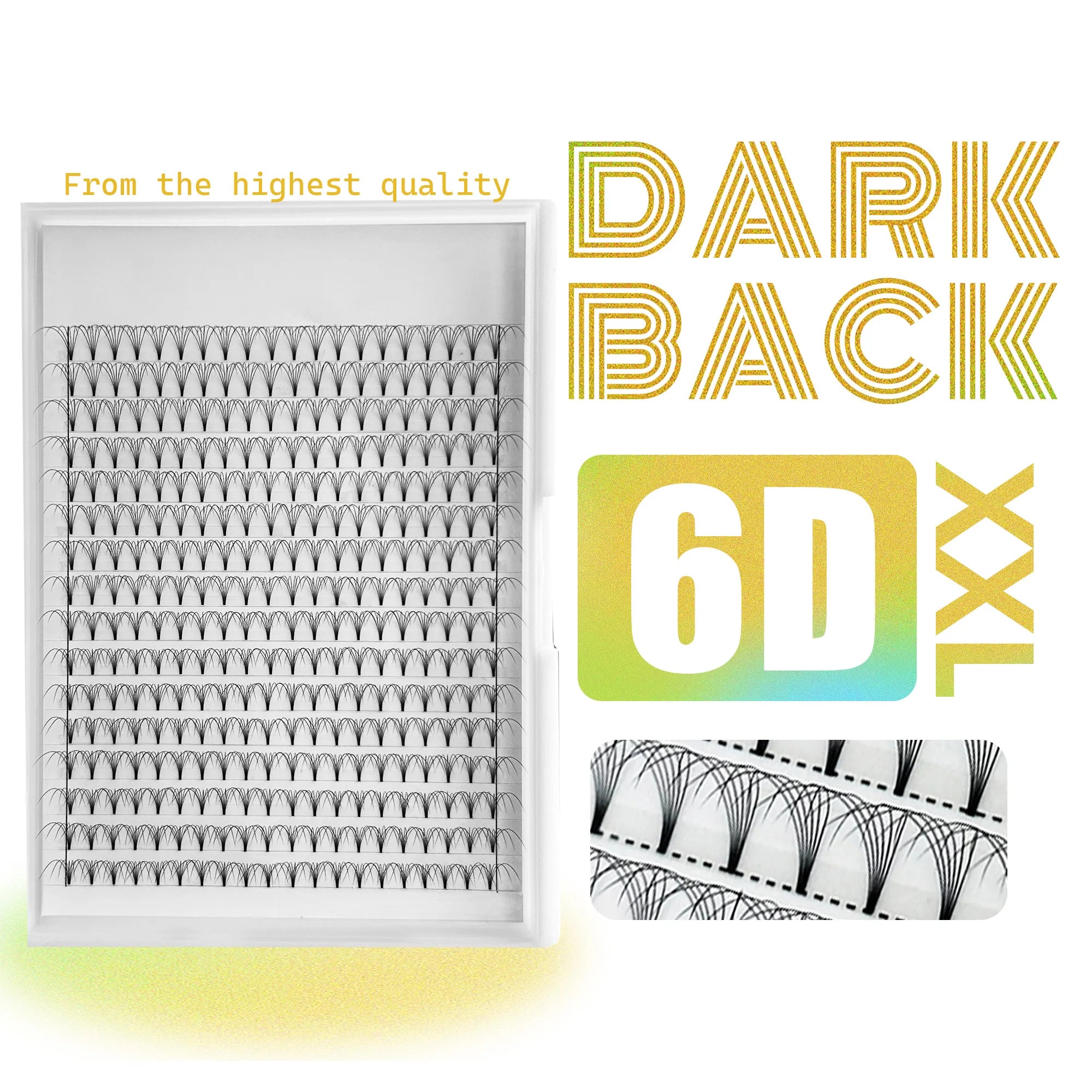 XXL Trays Short Stem Premade Fans 6D Volume Lashes Ultra Black Wider Fans Eyelash Extensions