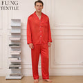 Fung 6001 Promotion Women Pajamas Set Silk Satin Long Sleeve Pijamas Sleepwear