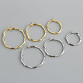 New Arrived 925 Silver Jewelry 18K Gold Plated Fashion Hoop Earrings Sterling Silver Vintage Earrings for Women