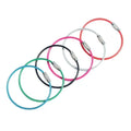 Key Rings Screw Stainless Steel Wire Rope Keychains Cable Luggage Ring  Heavy Duty Luggage Tags Loops Tag Keepers