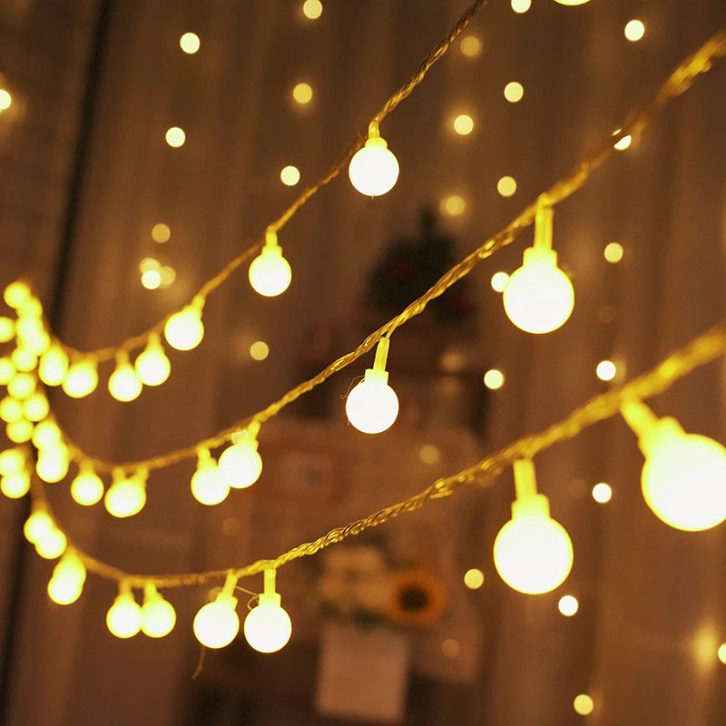LED Globe Ball  Outdoor Indoor String Lights Battery Operated Fairy Lights  for Bedroom Dorm Patio Garden Christmas Party