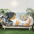 Home Decor New Jacquard Woven Customized Floral Tapestry Throw Blanket for Four Seasons Use