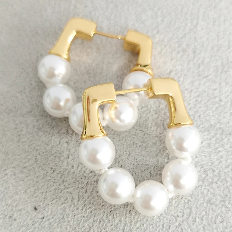 Western Luxury 18K Gold Plated Custom Logo Chunky Hoop Earrings Trendy Summer Statement for Party Wedding Gift 2023