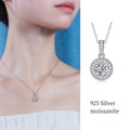 Wholesale S925 Sterling Silver Mosanite Diamond Stone Link Chain Necklace for Women Girls Rhodium Plated for Weddings Parties MegaBDM